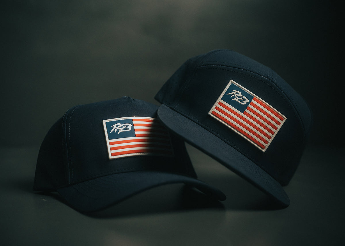 RB USA Navy Flat Brim Hat – Ridge Belts