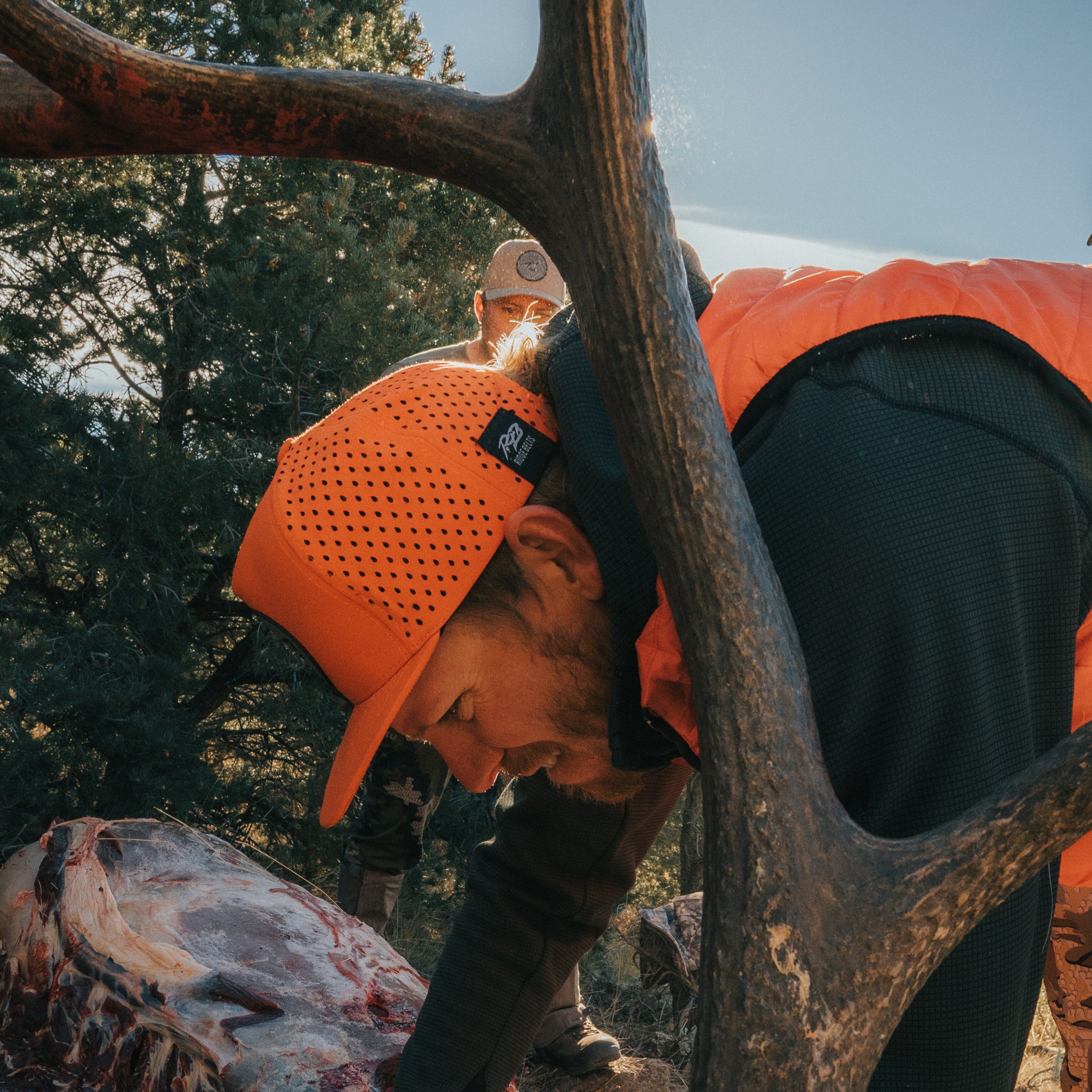 Orange RB Flat Brim Hat