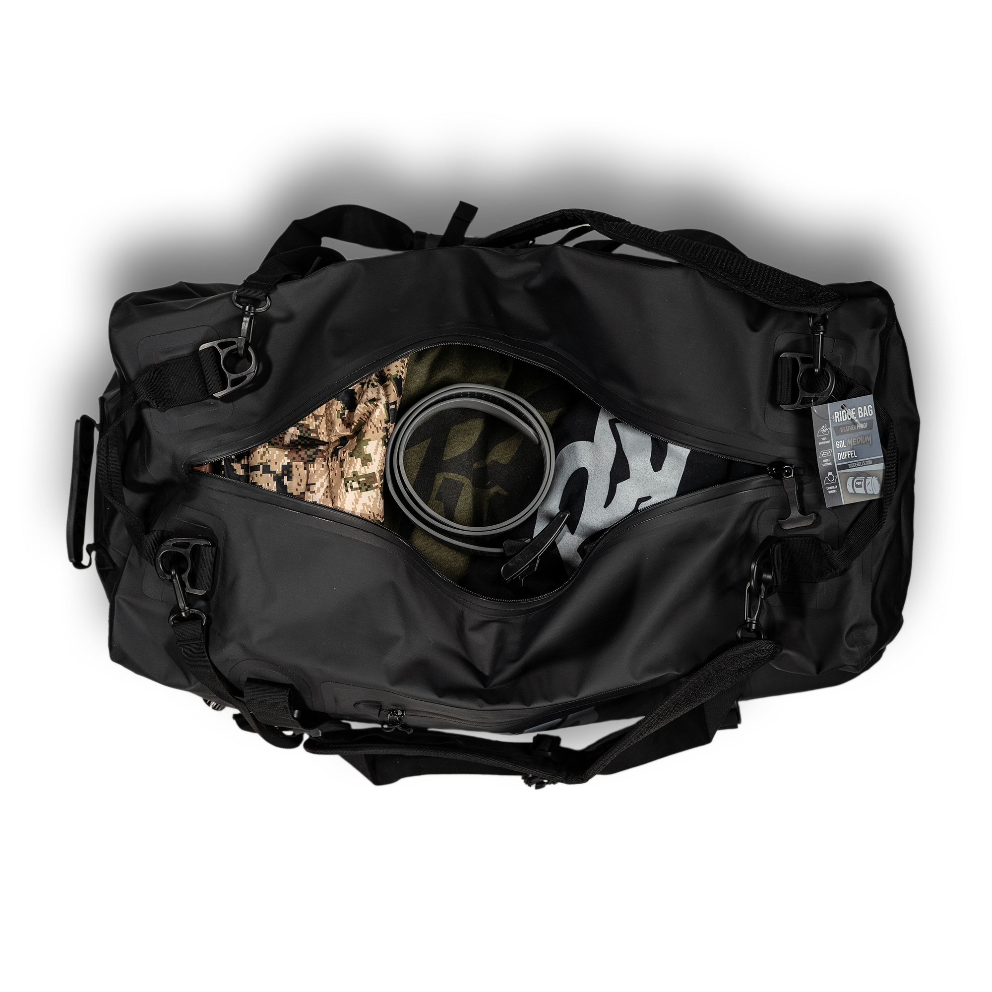 duffle bag alternate color black waterproof duffle bag rains Ridge Bag | Small Waterproof Outdoor Duffel Black