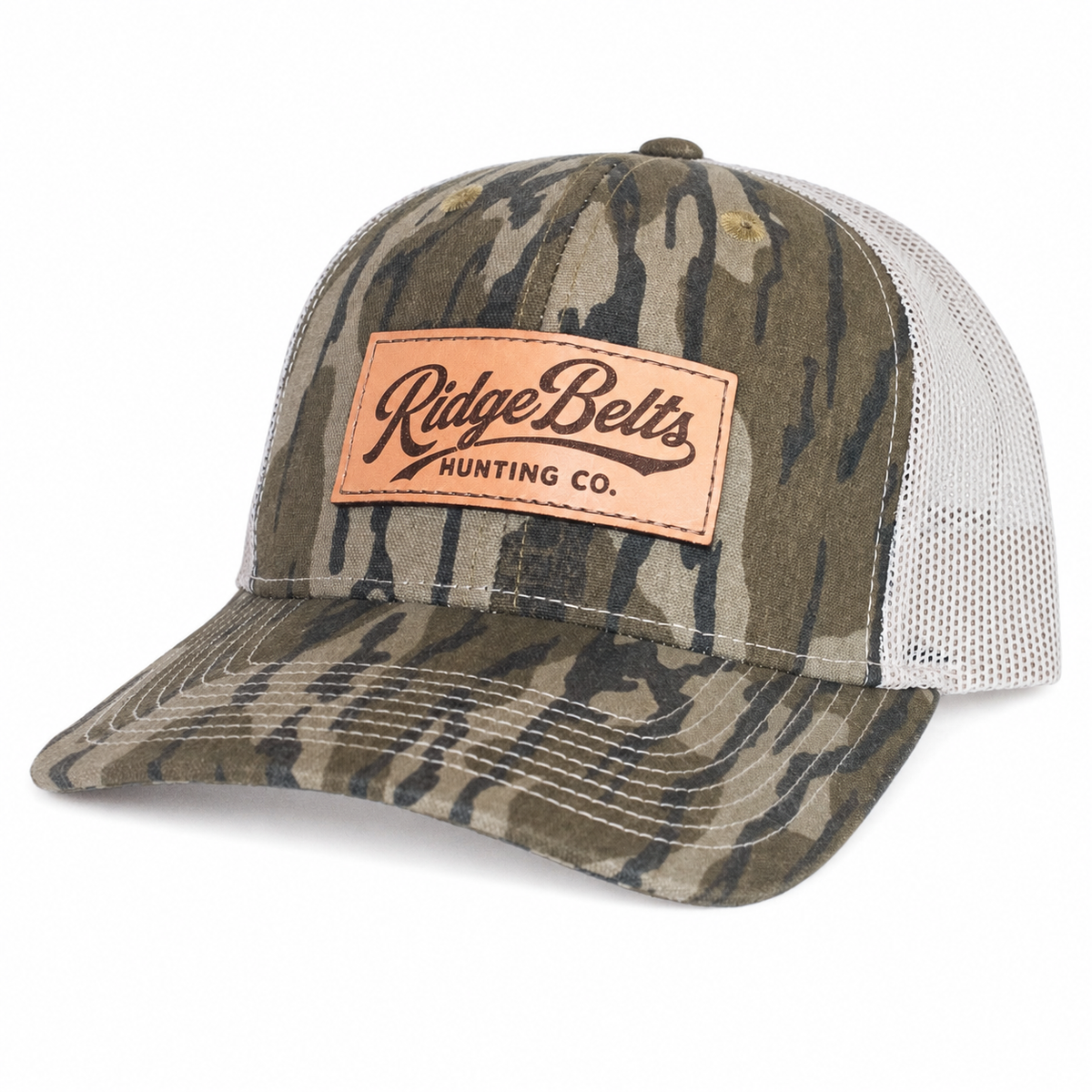 RB X MOSSY OAK TRUCKER HAT -BOTTOMLAND