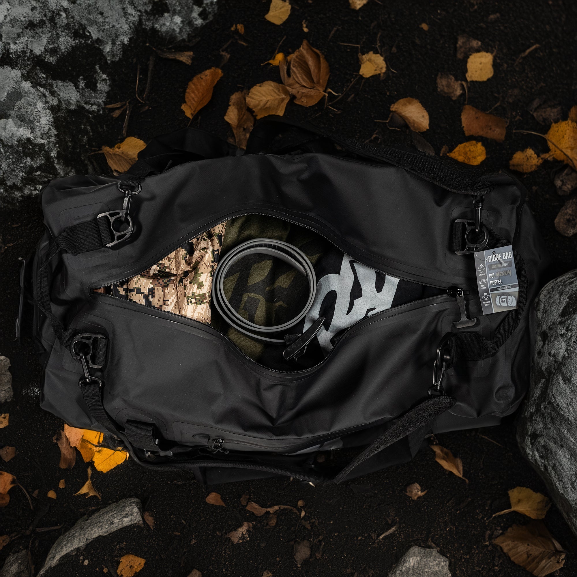 Ridge Bag | Waterproof Outdoor Duffel Three Pack Black