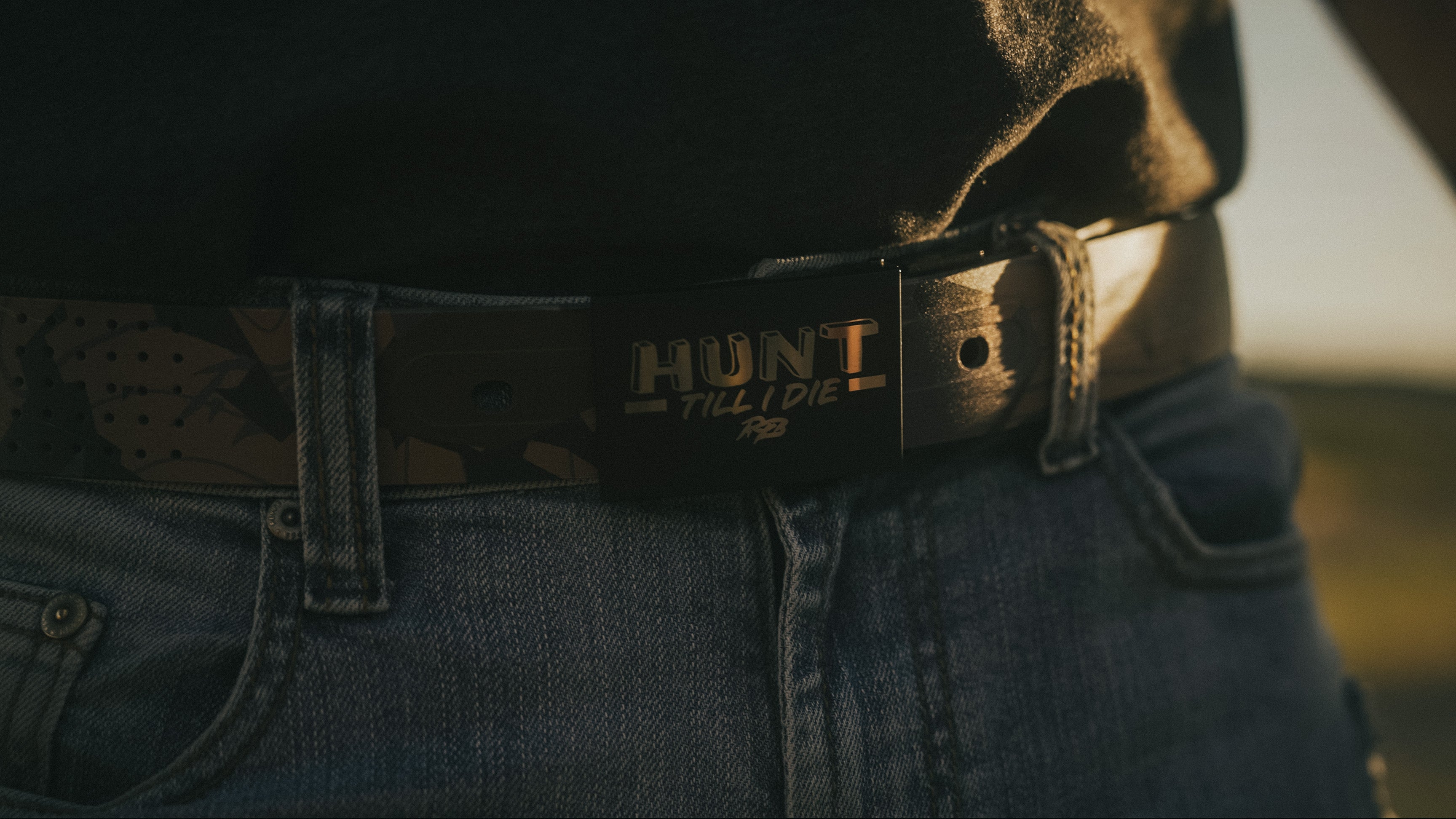 Hunt Till I Die custom belts from Ridge Belts. Custom hunting belts for men and women.