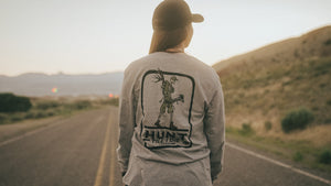 Bow hunting shirt. Skeleton hunting shirt design. Hunt till I die shirt from Ridge Belts. Long sleeve hunting shirt.