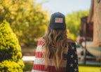 RB USA Navy Curved Brim Hat